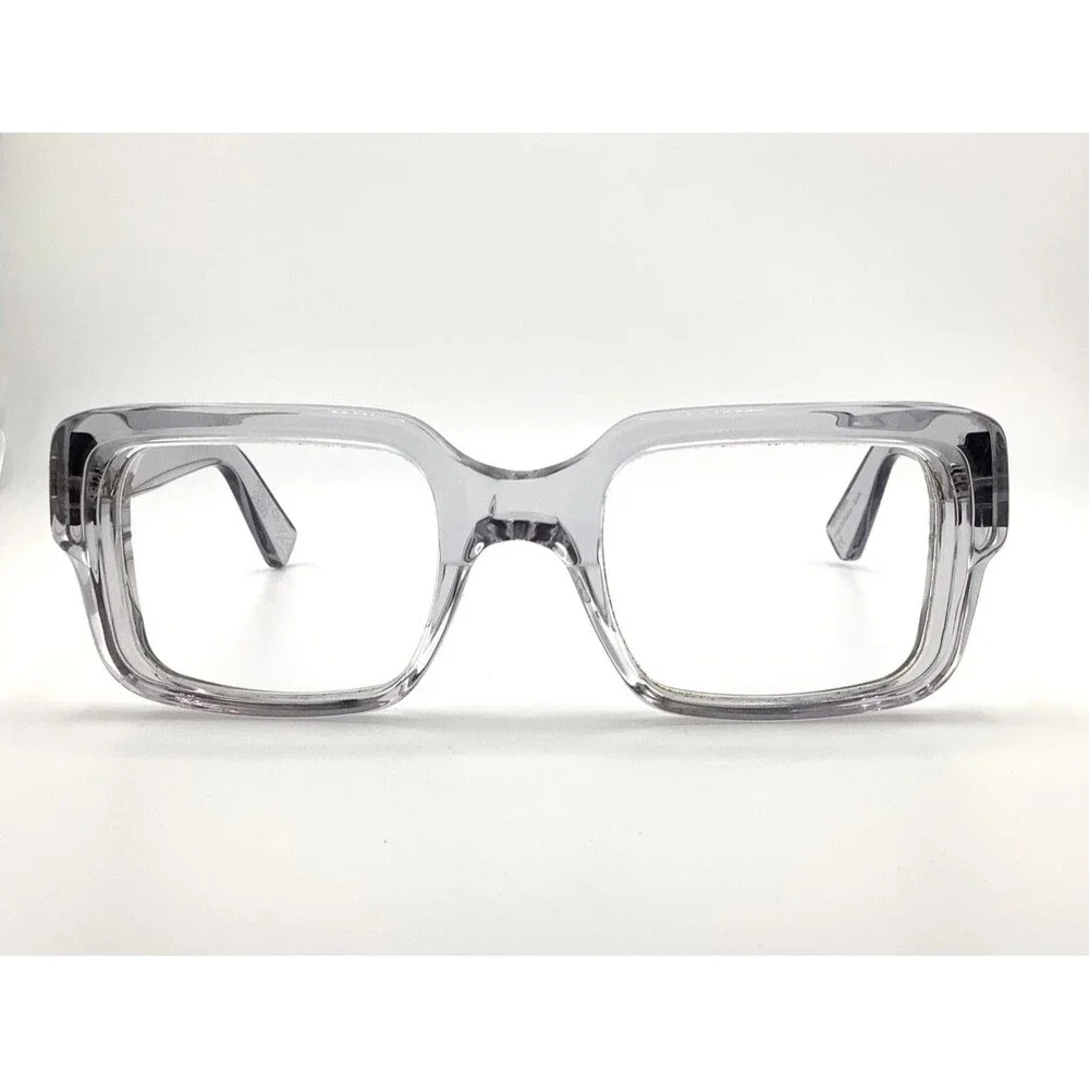 Kirk & Kirk Percy C8 Eyeglass Frames Clear Grey Square Acrylic 50-22 France